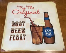 Root Beer ?Try the orginal Root Beer Float? Metal Sign 14?x14? Soda Drink