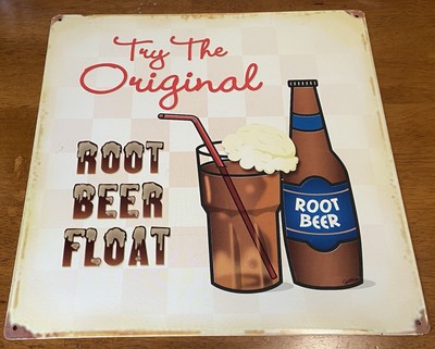 Root Beer ''Try the orginal Root Beer Float'' Blechschild 14''x14'' Soda Drink 
