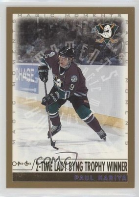 1999 O-Pee-Chee Magic Moments Paul Kariya (2-Time Lady Byng Trophy Winner) b8c