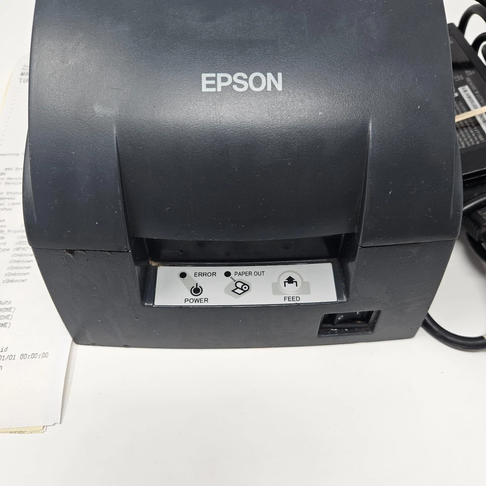 Epson TM-U220B POS Receipt Printer USB Ethernet E04 w/ Original Adaptor TESTED - Image 2 of 4