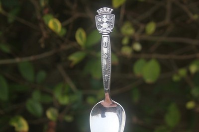 Vintage Löffel Oslo Norwegen Norweger Souvenir Geschenk verziert skandinavisch europäisch