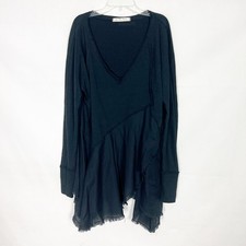 We The Free Tunic Sweater Womens XS Oversized Mixed Media Boho Festival Evening