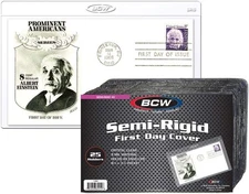25 BCW Semi-Rigid Sleeves For First Day Cover / PostCard / #6 Envelope Clear NEW