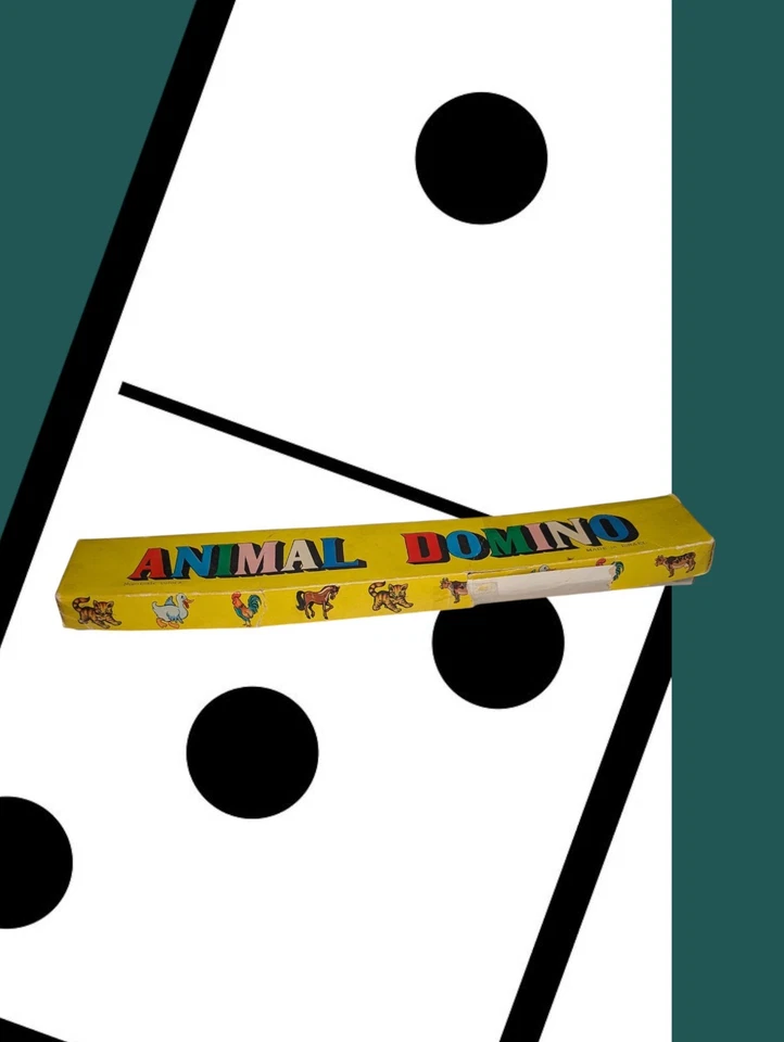ANIMAL DOMINOES 28 Piece Set Farm Animals Horse Cat Cow Duck Sheep COMPLETE  - Image 4 of 4