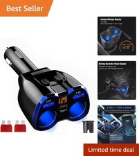 Safe & Efficient 120W Car Charger with Smart Protection & 90° Rotating Design