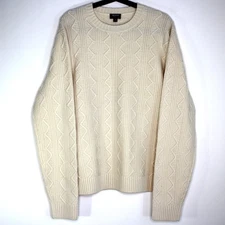 Todd Snyder Mens Large Merino Wool Cable Knit Sweater C1201