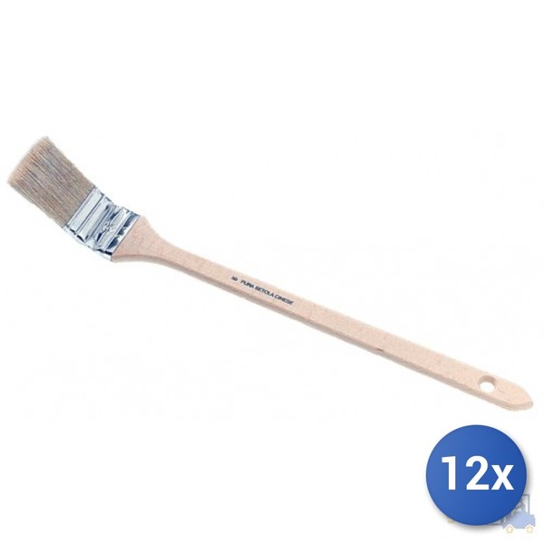 12X Maurer HeizköRperpinsel Set Reine Borste Holzgriff Mm 70-image