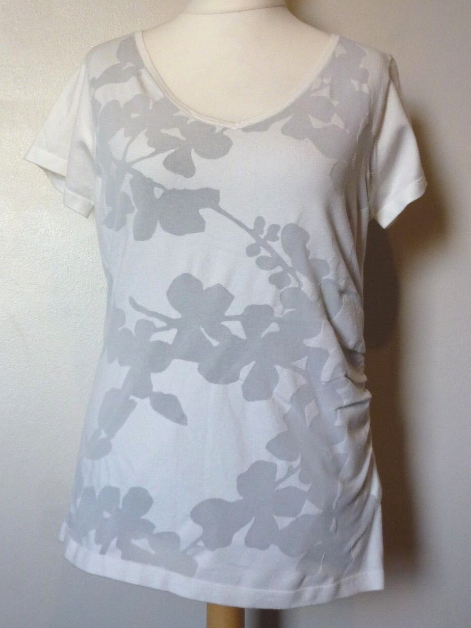 Phase Eight Burnout Top V Neck Leticia Knit Floral Size 16 Uk BNWT RRP £59 Ivory
