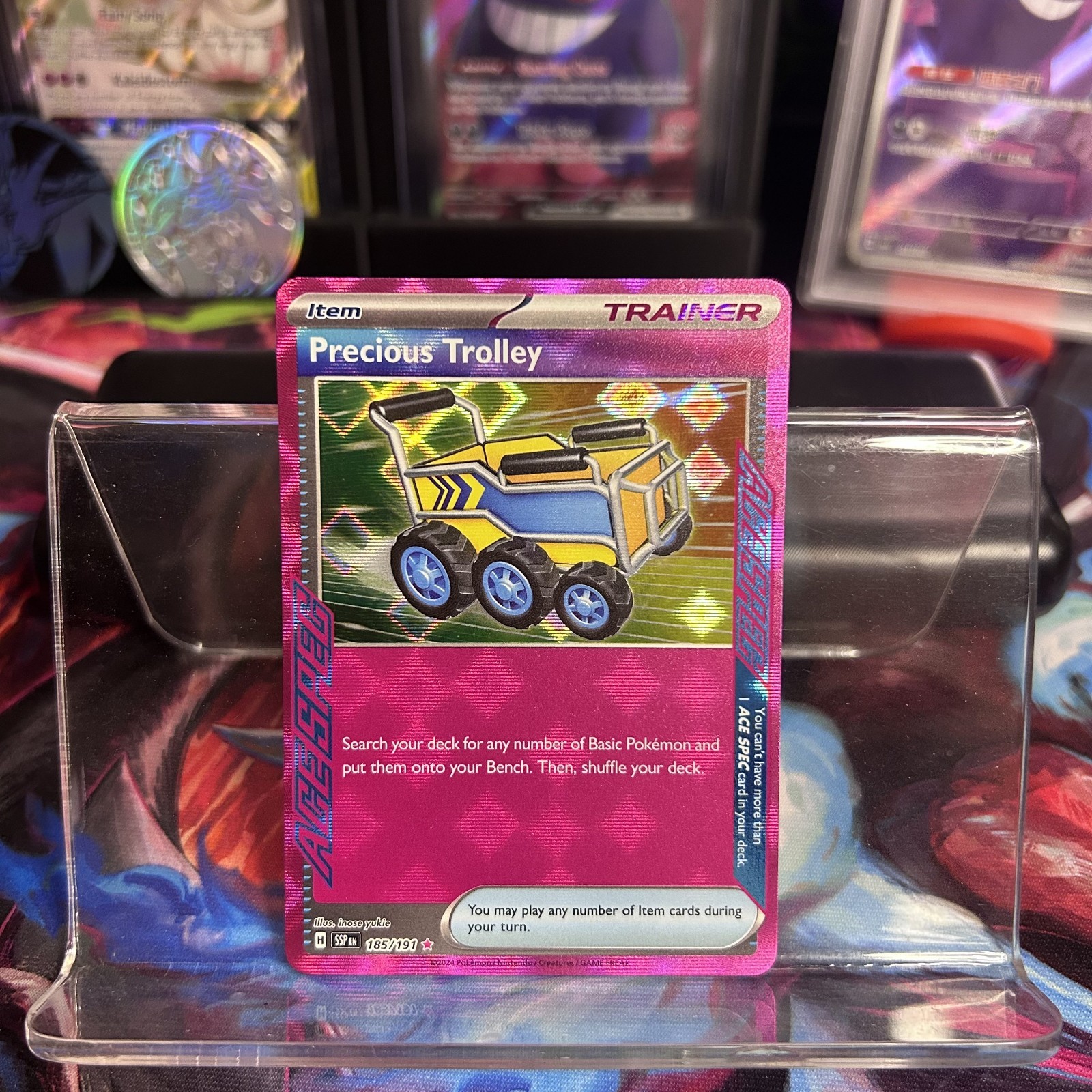 Precious Trolley 185/191 Sv08: Surging Sparks POKEMON TCG ACE SPEC