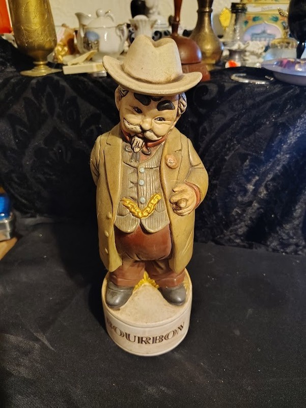 Vintage 1976 Alberta’s Molds Bourbon Hand Painted Decanter Southern Gentleman