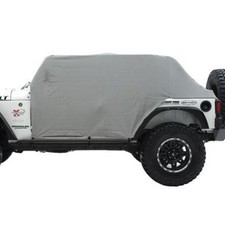 Smittybilt 1060 Cab Cover Wdoor Flap Gray For 1987-1991 Jeep Wrangler Yj