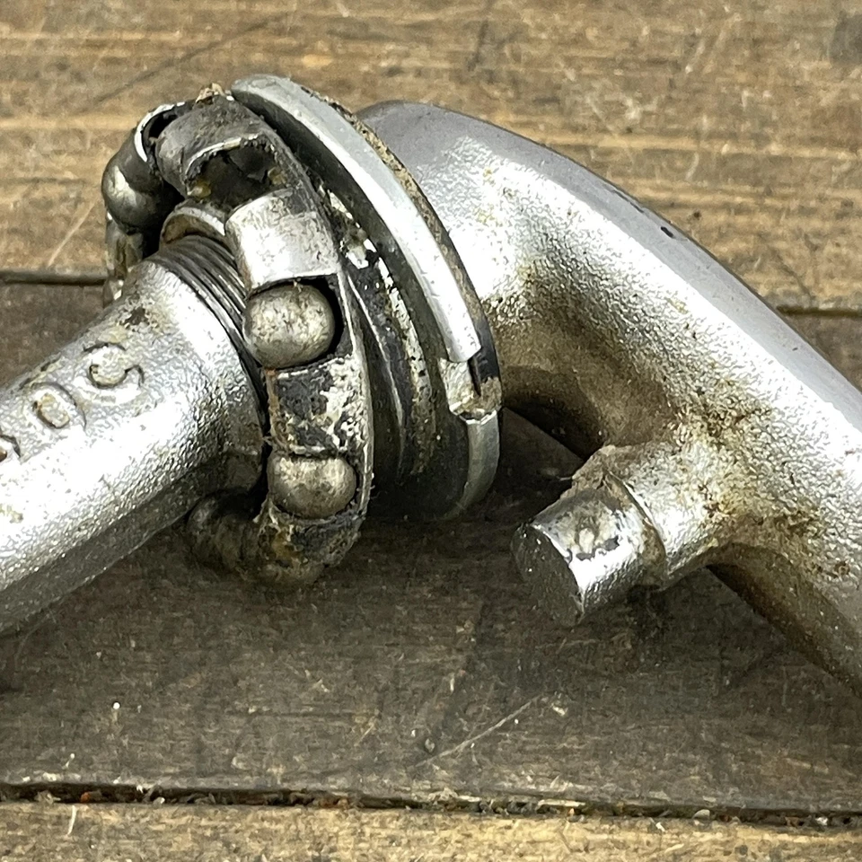 Juego de bielas vintage Haro DK180C BMX 180 mm 1 pieza OPC manivela de bicicleta cromada de una pieza Foto 3 de 4