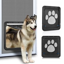 Dog Screen Door, Inside Door Flap 12x14x0.4 Inch, Lockable Pet Screen Door, M...