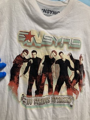 [New]  N SYNC  NO STRINGS ATTACHED    Unisex TShirt ; XS; Cream; New without Tag