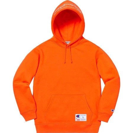 Sweat à capuche orange Supreme Champion 19SS Week11 contour petit achat en ligne