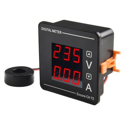 Dual Display AC Voltage Current Meter 50 500V 120A Self Sufficient