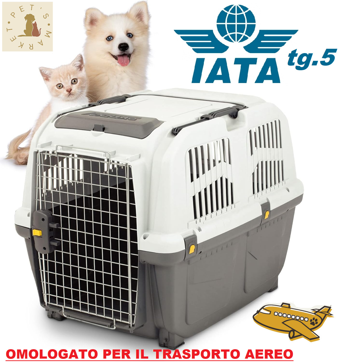 Offerta Trasportino Cane IATA Omologato 79x58.5x65h - Spedizione Rapida