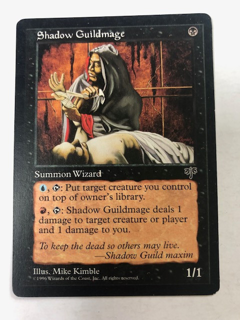 1x Shadow Guildmage 1996 Mirage Magic Cards, COMBINED SHIPPING