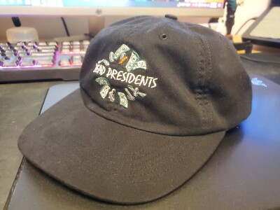 SUPREME DEAD PRESIDENTS 6 Panel hat Cap Black Snap Back Cap