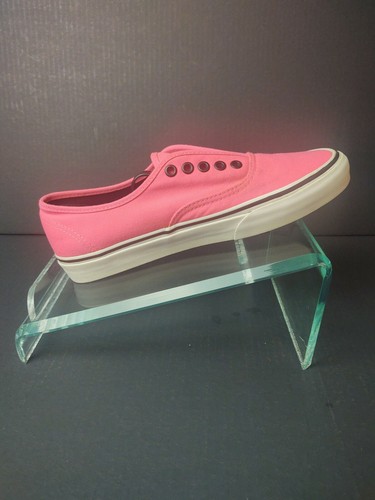 Vans Unisex Authentic Skate Shoe, Color (Washed Twill) Pink/Palace Blue. C5 - Picture 8 of 12