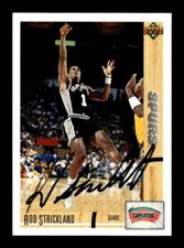 1991-92 Upper Deck 214 Rod Strickland 02 signed auto autograph 