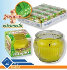 x 12 Pezzi Vasetto In Vetro Con Candela Profumata Citronella Anti Zanzare dfh