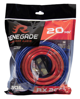 Renegade RX20Kit 20mm² Anschlusskit Verstärker Kabelset Anschlussset Auto 20qmm