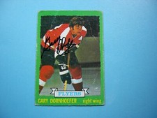 1973/74 O-PEE-CHEE NHL HOCKEY CARD #182 GARY DORNHOEFER GD AUTO AUTOGRAPH OPC