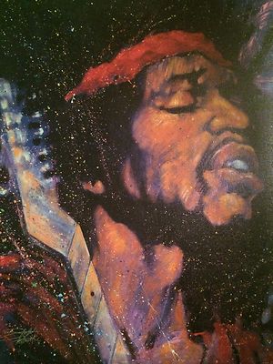 Jimi Hendrix Stephen Fishwick タイダイ染め加工 T Stephen Fishwick