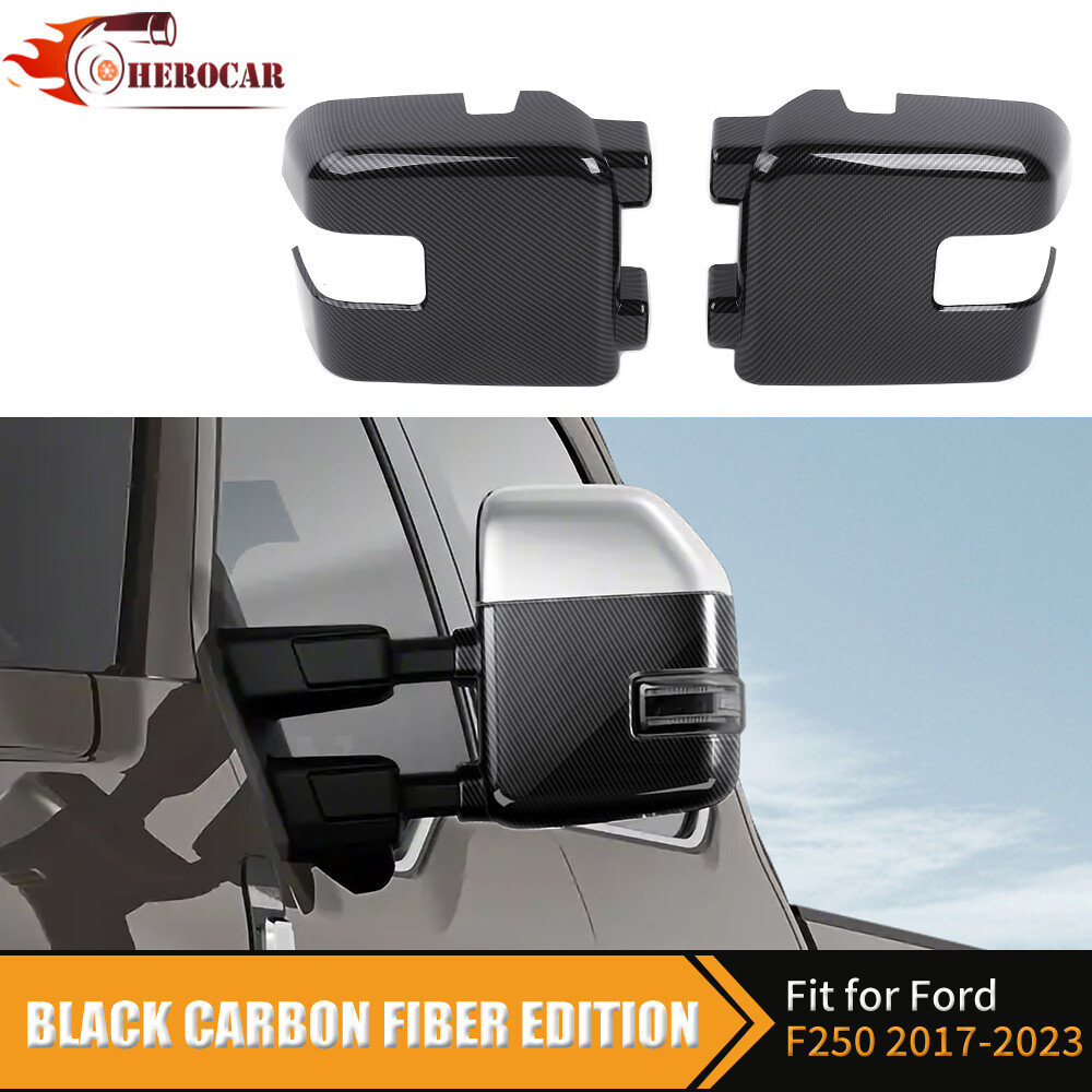 Carbon Fiber Mirror Towing Covers For Ford F250 F350 F450 F550 17-23 Accessories