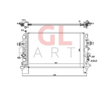 Radiatore Motore Raffreddamento Per Opel Astra H A04 Manuale 2003-2007 1300266