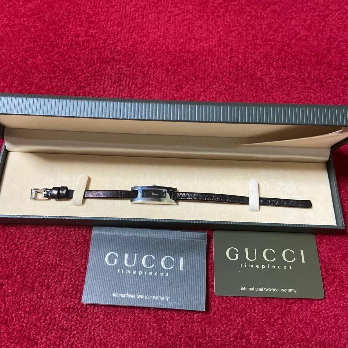 Montre femme GUCCI 3900L ceinture cuir quartz d'occasion F/S
