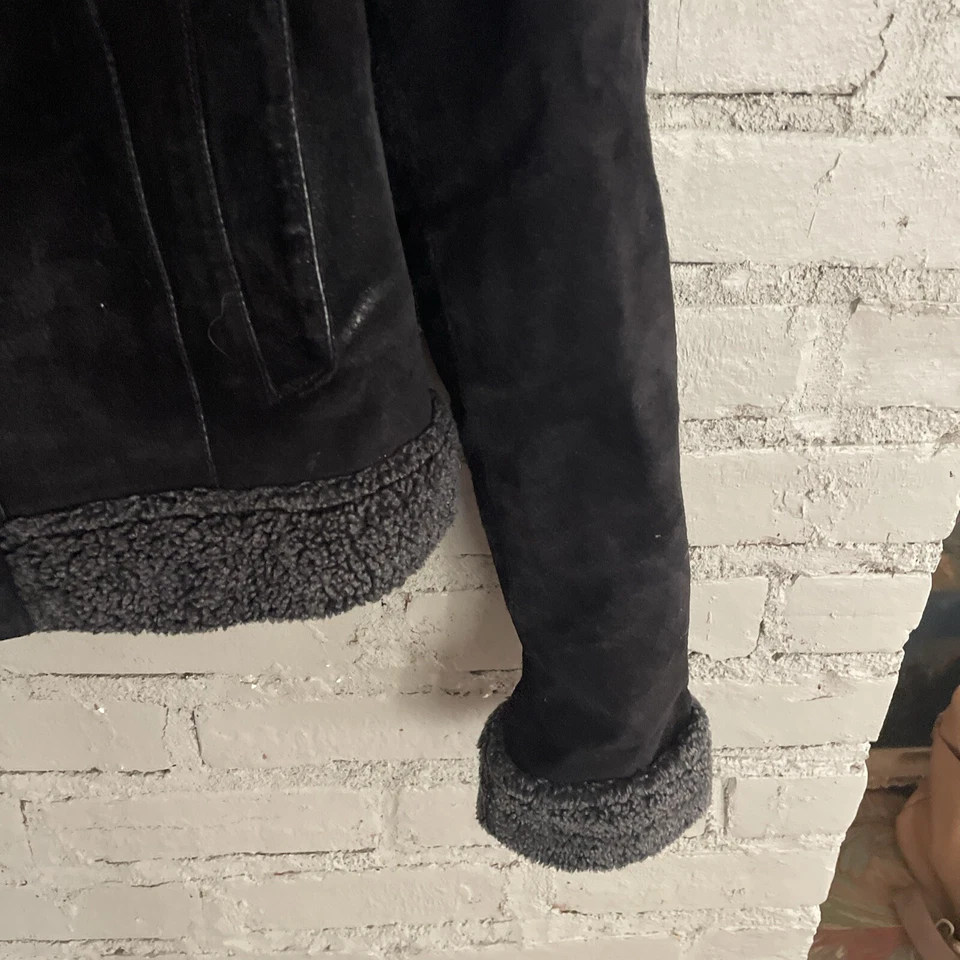 Chaqueta de moto Steve Madden negra de gamuza XS Foto 4 de 4