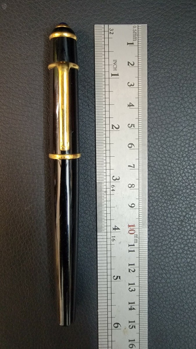 Cartier Diablo De Cartier Black Gold Trim Ballpoint Pen w/ New