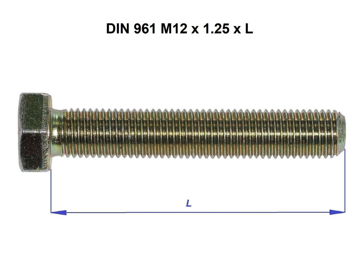Bulloni Flangia M12 Bulloni Flangia Testa Piccola M12-1.25x25mm (Confezione Da 5) - Zincati, Grado 10.9, Per Applicazioni JIS M 10x1 25 - Foto 9