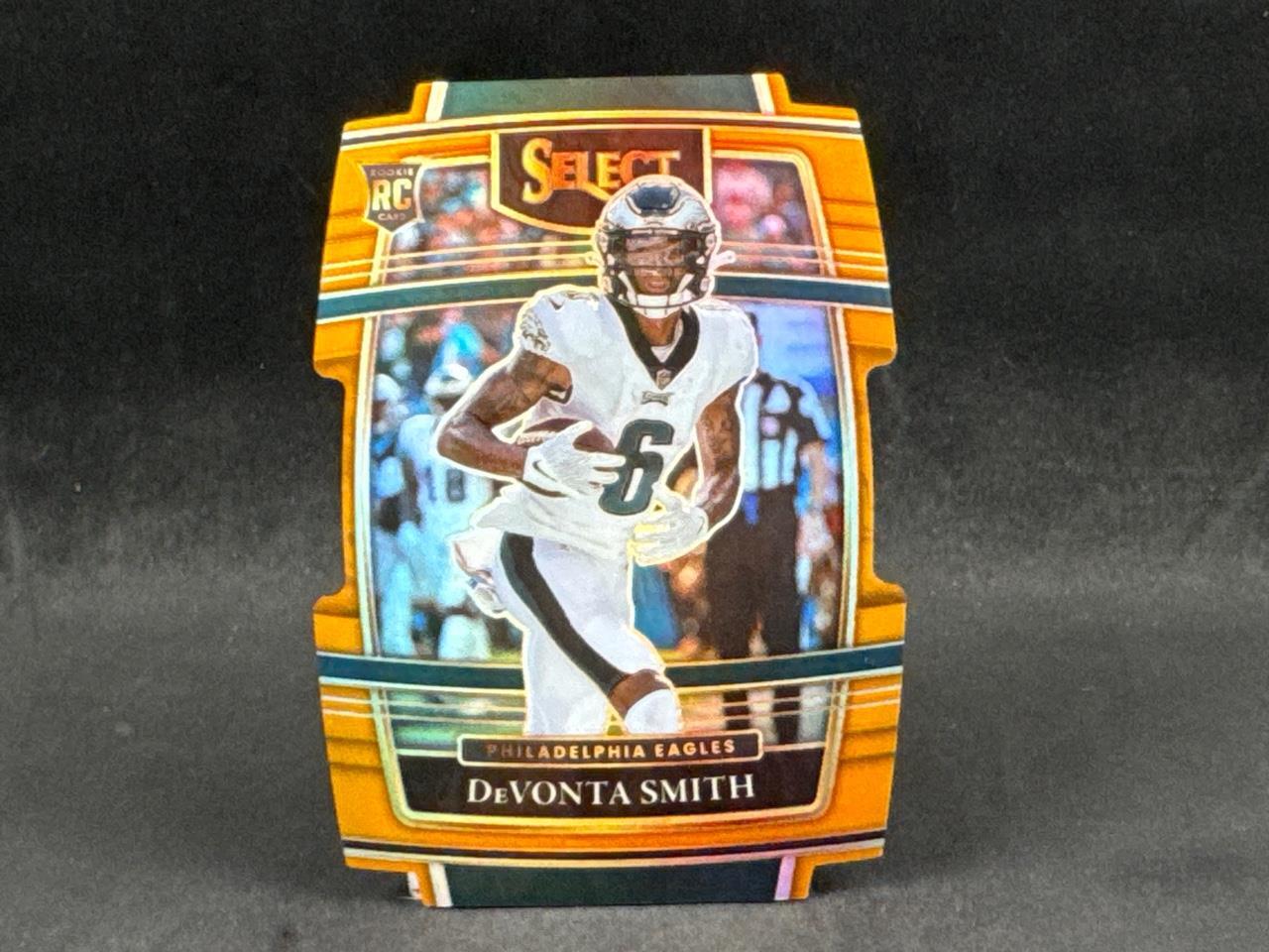 2021 PANINI SELECT DEVONTA SMITH #49 ROOKIE ORANGE DIE-CUT PRIZMS 223/249 EAGLES