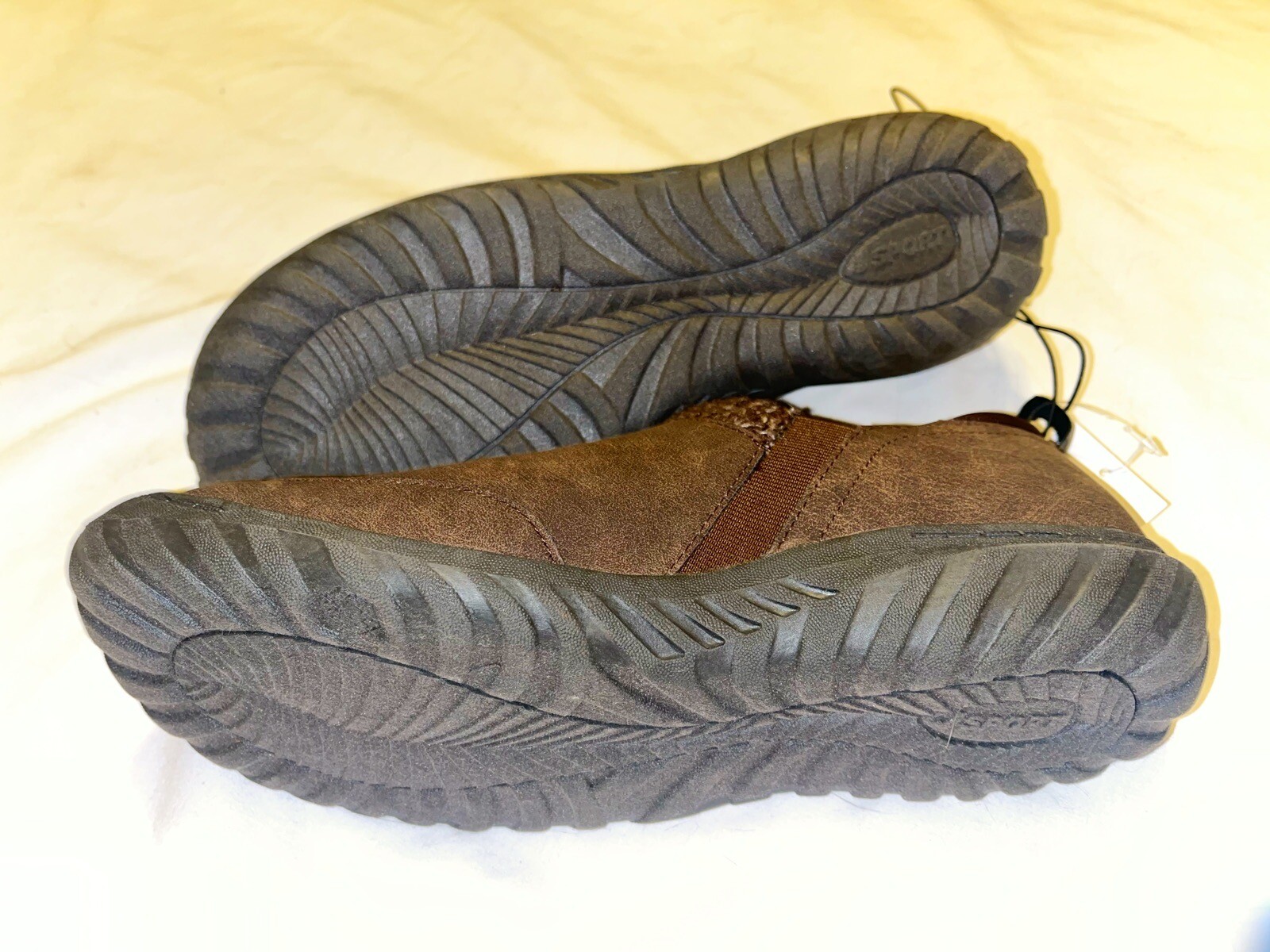 JSPORT Women’s Cozy Faux Fur Insole ALICE Easy Slip On Off Shoes Dark