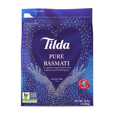 Pure Basmati Rice, Premium Aromatic and Authentic Rice, Large Resealable Bag,...