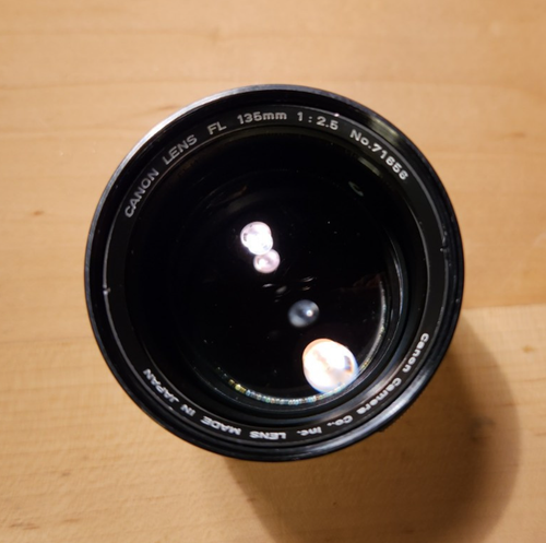 Canon FL 135mm f/2.5 Telephoto MF Lens w/ Caps & Hood - Picture 5 of 9