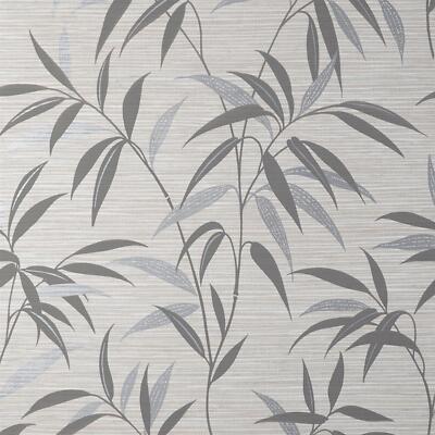 Fine Decor Crown Fusion Leaf Soft Grey Strukturtapete M1771