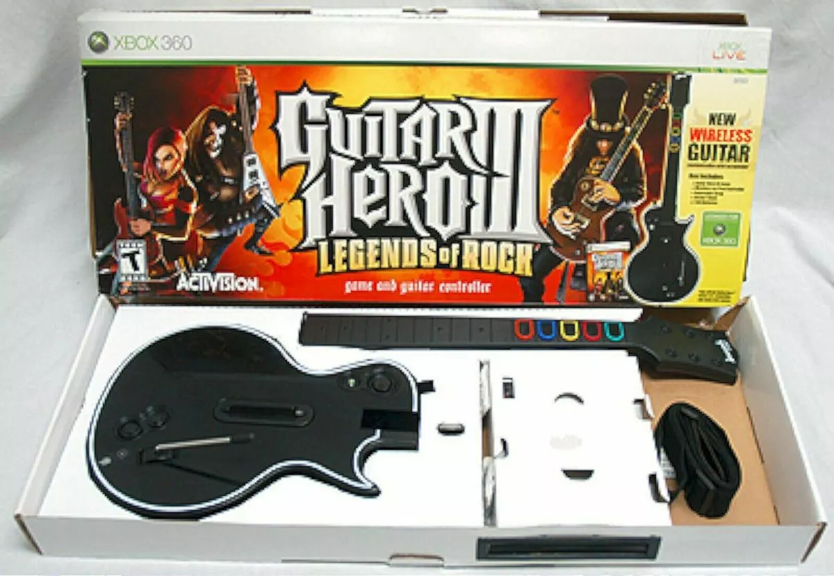 Wireless Guitar - XBOX 360 Guitar Hero ( no game ) in box ( tested )