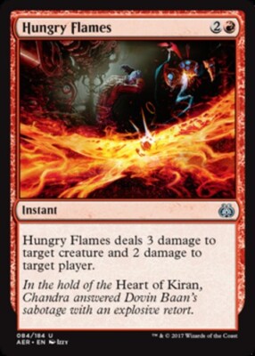 [4x] Hungry Flames - Foil Near Mint, English Aether Revolt MTG Magic