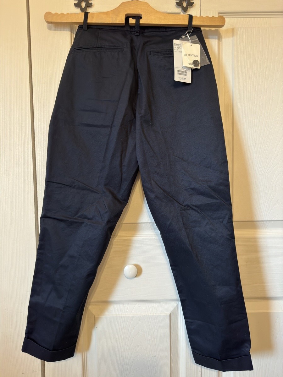 Beams Plus 1 Pleat 80/3 Navy Twill Pants | eBay