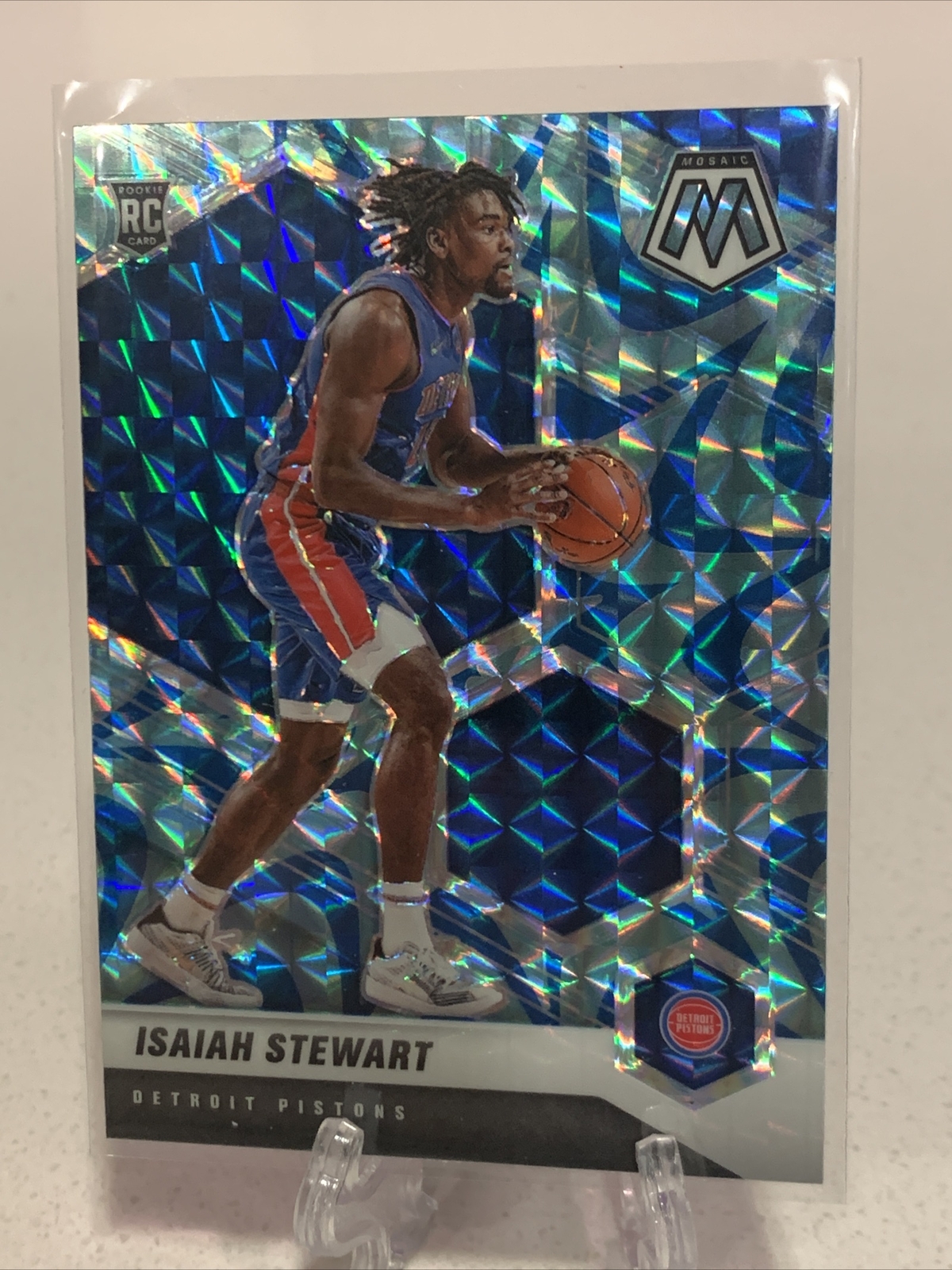 2020-21 Mosaic Basketball Blue Reactive Prizm RC #223 Isaiah Stewart Rookie