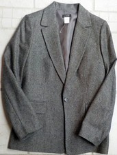 J. Crew Tweed Wool Blazer and Skirt Suit Gray Size:8 Single Button