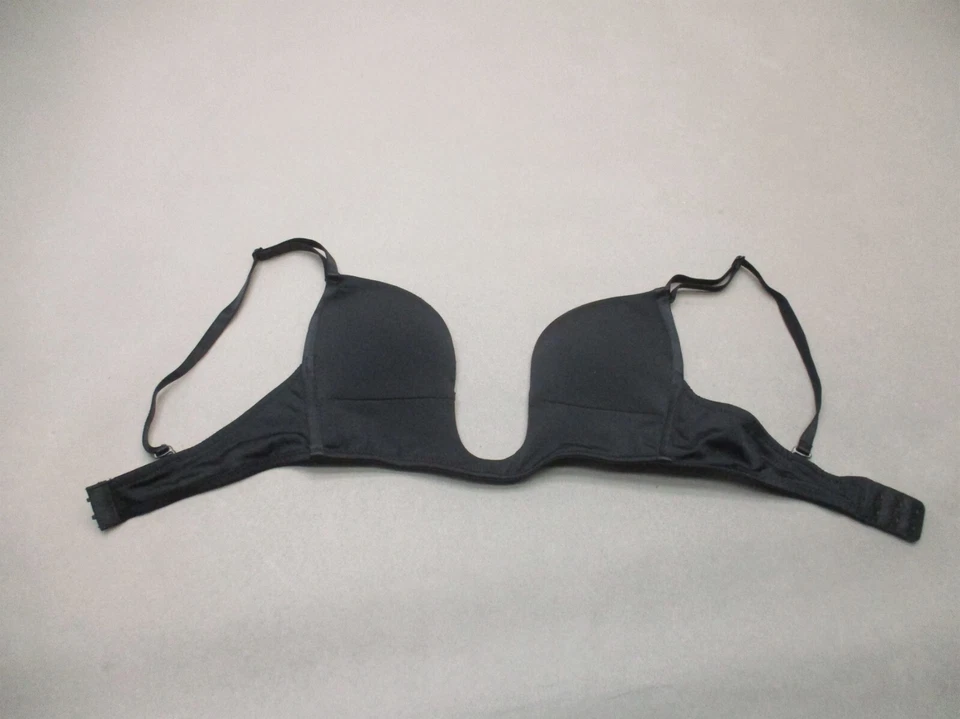 34C Moda Formas Mujer Negro Forrado U-Plunge Cierre Trasero Prendas moldeadoras Sujetador 4G Foto 3 de 4