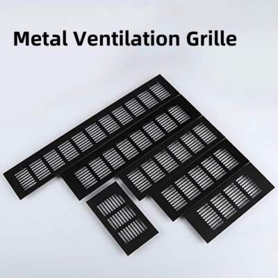 Flat Louvred Air Vent Cover with Flyscreen Fly Mesh, Metal Ventilation Grille