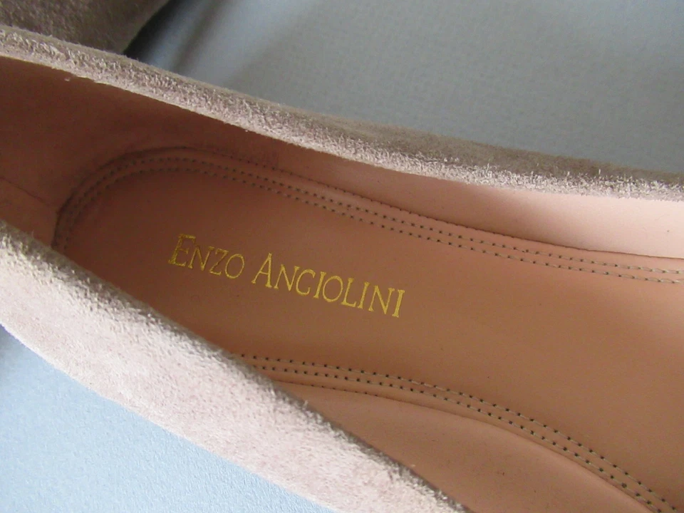 enzo angiolini suede and hide brown and beige ballet flats size 9.5 M - Image 4 of 4