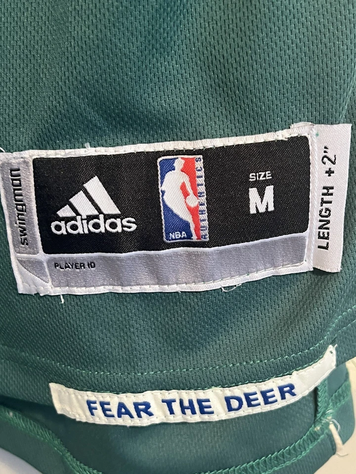 "Jersey Adidas Greg Monroe Bucks #15 talla mediana +2"" hasta la longitud-Fear The Deer" Foto 2 de 4