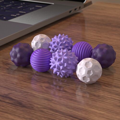 Magnetic Attraction Stress 8 Balls with Silicone Shell and Storage Box - Picture 9 of 14